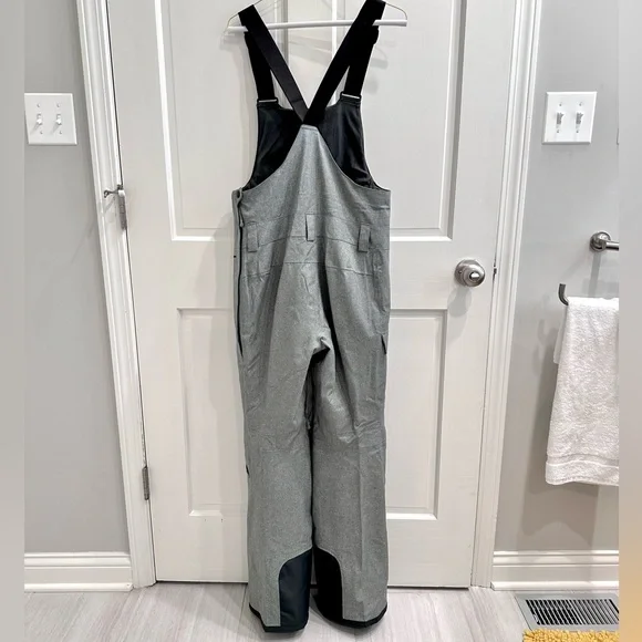 🦋THE NORTH FACE Freedom Insulated Bib Womens Pants Medium Grey Heather SzLarge - Picture 6 of 14